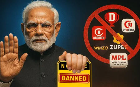 ऑनलाइन गेमिंग बैन 2025: संसद की मंजूरी के बाद बंद होने लगे मनी गेम्स