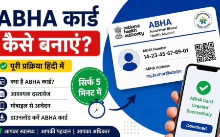 AABHA Card Kaise Banaye ? मोबाइल से ऑनलाइन आवेदन, फायदे, दस्तावेज और डाउनलोड करने का तरीका